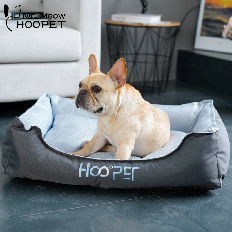 

Hoopet Dogs Bed Summer Pet Bed Soft Dog House New Nest With Removable Cover Small Medium Bed Dog Mattress Cat Cave Soft Pet Bed