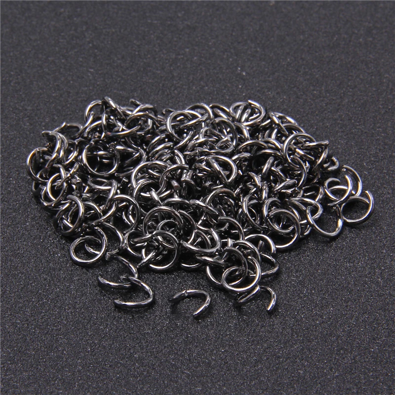 200pcs/lot 4 5 6 8 10mm Jump Rings Split Silver Color Ring Connectors For Diy Jewelry Finding Making Accessoriy Wholesale Supply