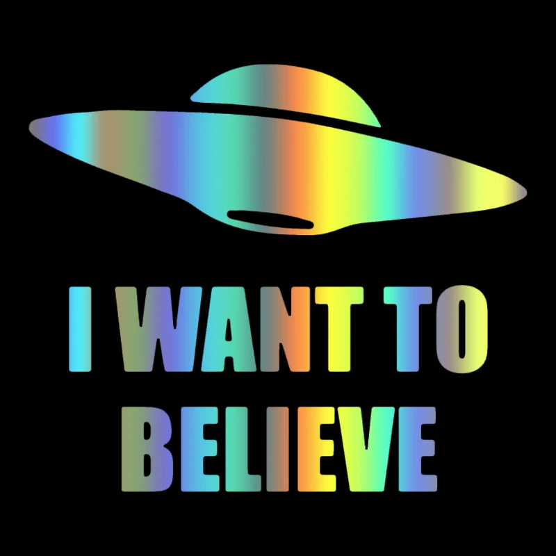 40183# Die-Cut Vinyl Decal I WANT TO BELIEVE Car Sticker Waterproof Auto Decors on Car Body Bumper Rear Window