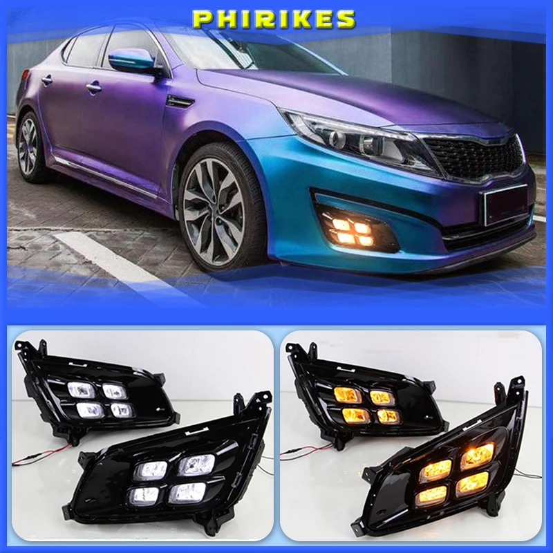 

LED Daytime Running Light For Kia Optima K5 2014 2015 2016 Car Accessories Waterproof ABS 12V DRL Fog Lamp Decoration