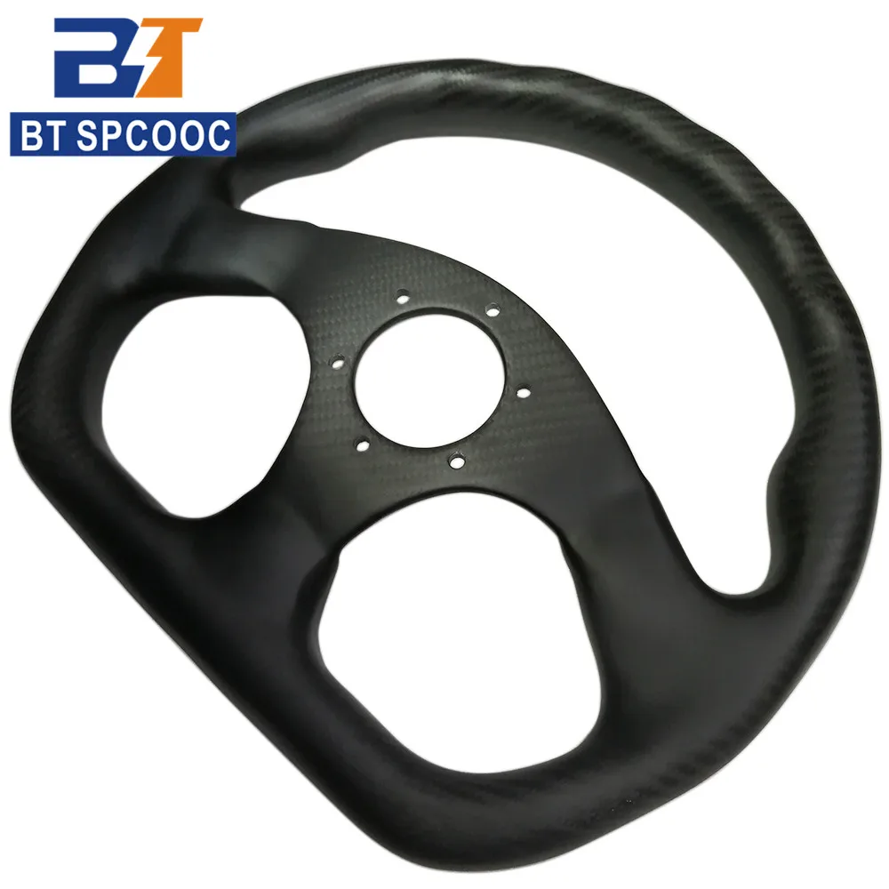 OM Car Steering Wheel  Matte Carbon Fiber 13 inch 320mm Racing Steering Wheel Sports Dimple Auto Steering Wheel With Horn Button