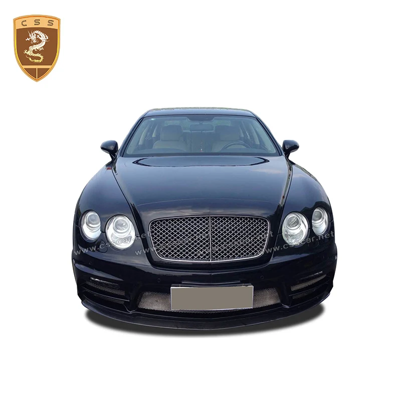 For Bentley Flying Spur 2010-2014 Modified WD Style Fiberglass Body Kits Front Bumper Side Skirts LED Lights Auto Repair Parts