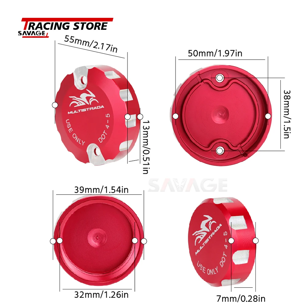 Front Clutch Brake Reservoir Cover For DUCATI Multistrada 1260 1260S 1200 S DVT Enduro Motorcycle Parts Fluid Cylinder Cap