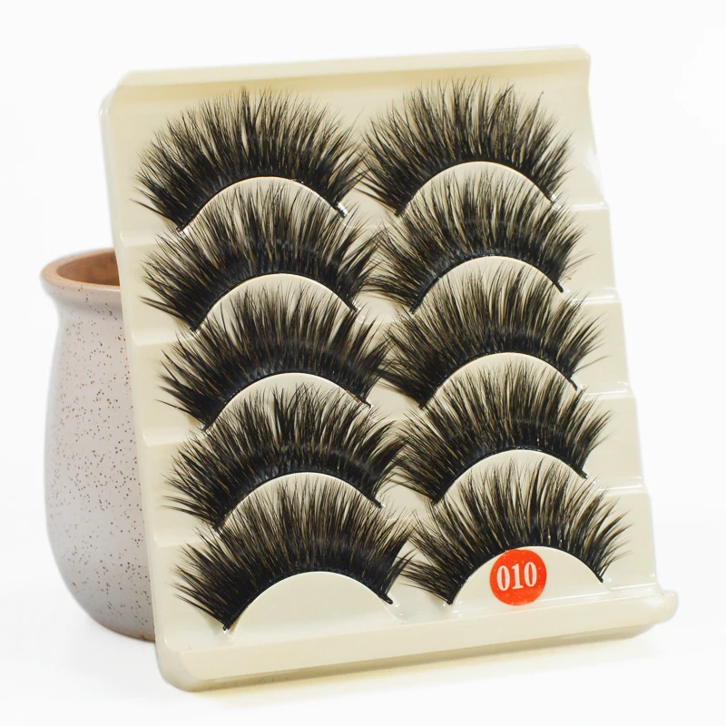 5 Pairs Handmade False Eyelash Thick Fluffy Eyelashes Extension individual Makeup Fake Lashes Professional HighQuality Soft lash