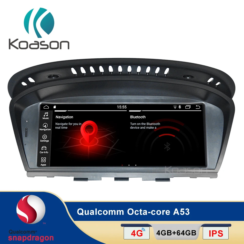 Qualcomm 4G+64G Android 10.0 car radio multimedia player GPS for BMW 5 Series E60 E61 E63 E64 E90 E91 E92 CarPlay Android Auto