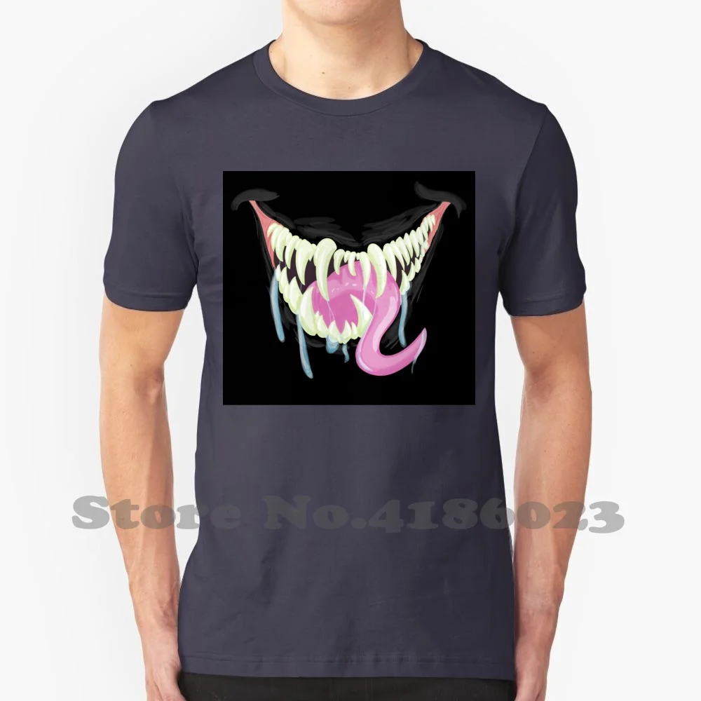 Alien Smile 100% Cotton T-Shirt Alien Slime Spider Comic