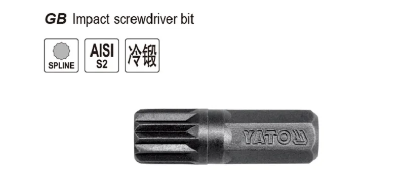 New 5pcs/lot Spline Impact Screwdriver bit Magnetic Star bit M5 M8 M10  - L30mm S2 Steel 3/8