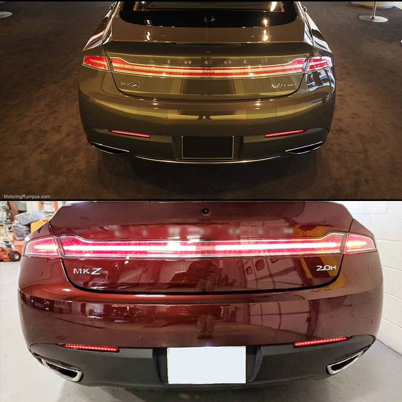 Canbus Full LED Rear Bumper Reflectors Lights For 2013-2020 Lincoln MKZ Tail/Brake, Rear Fog Light, Sequential Turn Signal Light