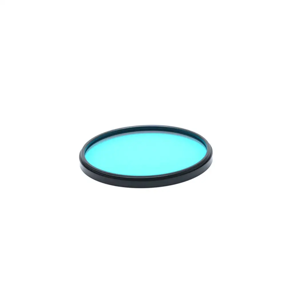 UV IR 컷 77mm 둥근 금속 프레임 링 블루 컬러 필터 BG39