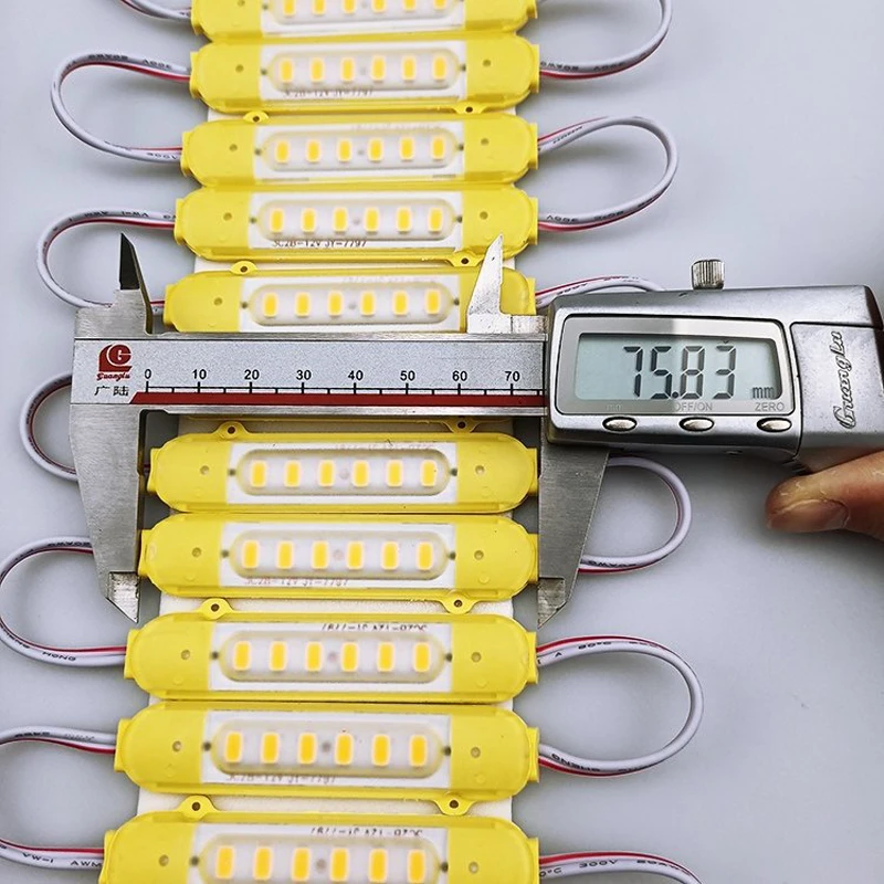 100 Stuks 12V 24V Led Module Geel 5730 6 Leds Rood Groen Blauw P67 Waterdicht Karakter Letter Reclame Backlight Led Module