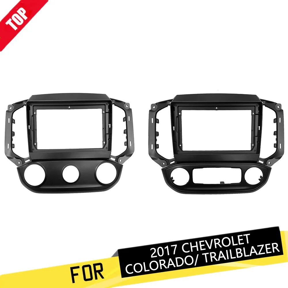 2 Din 9 Inch Car Radio Plastic Fascia for Chevrolet Trailblazer Colorado S10 Isuzu D-max MU-X 2018 Plane Frame DVD GPS Dash Kit