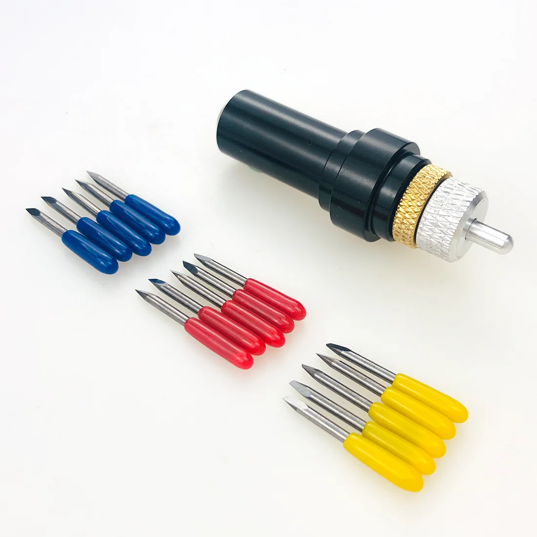 15pcs 30/45/60 Degree Plotter Blade Vinyl Cutter Replaceable Knife +1pc Summa Blade Holder Cutting Milling Engraving Hand Tool
