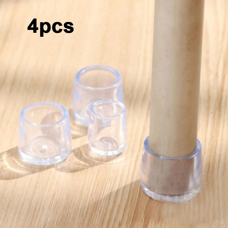 4 pezzi di gomma per sedia tappi per le gambe antiscivolo per tavolo quadrato silenzioso calzini per la protezione della polvere cuscinetti per la protezione del pavimento tappi per tubi piedini per mobili