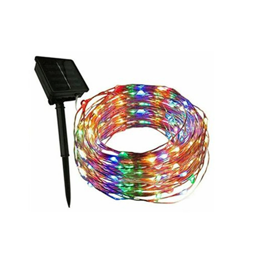 Solar String Fairy Lights 10m 100LED Waterproof Outdoor Garland Solar Power Lamp For Wedding Christmas Garden Decoration
