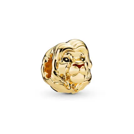 Btuamb High Quality Gold Color Simple  Alloy Lion King Beads Fit Original Bracelets Charms for Women DIY Trinket  Jewelry