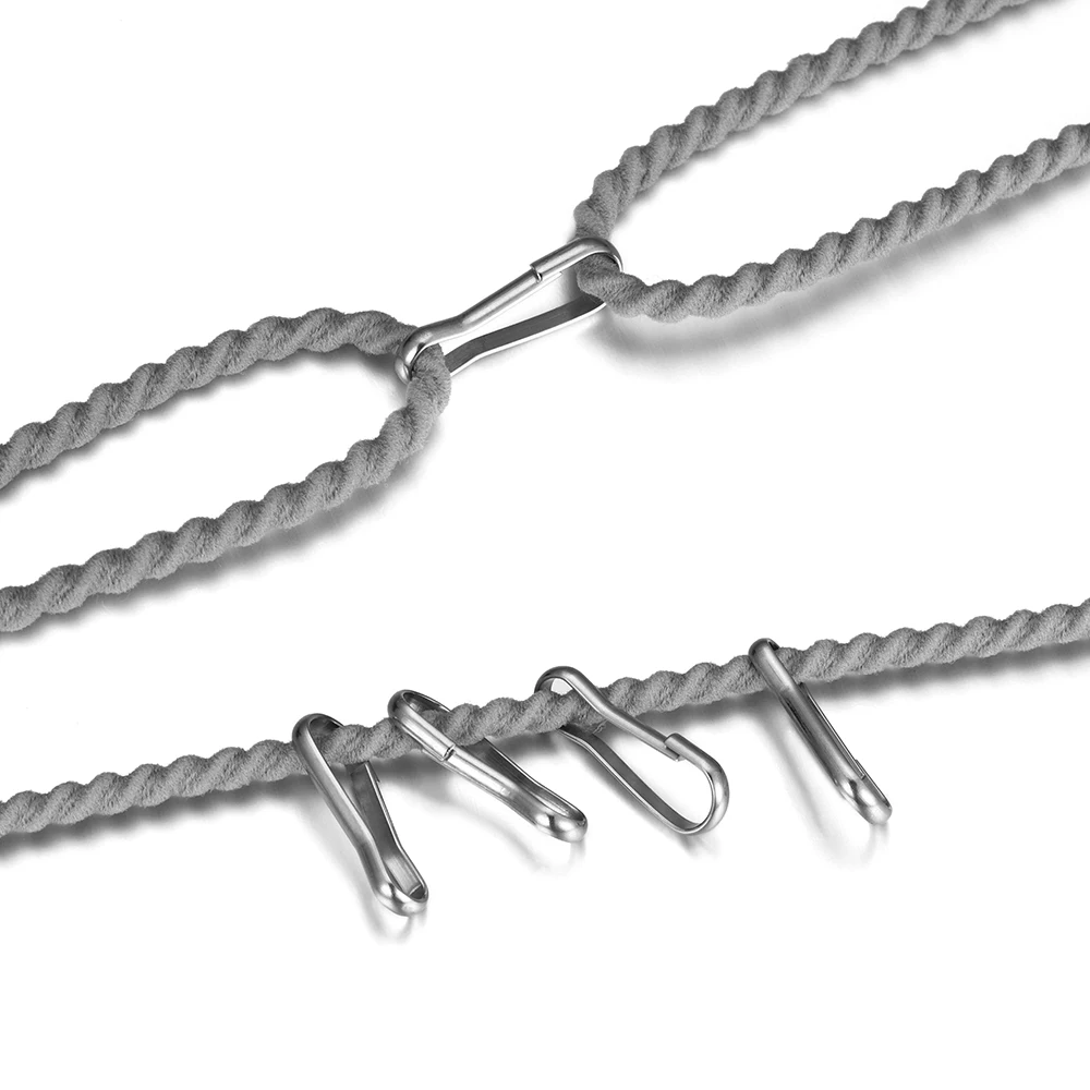 30pcs Stainless Steel Snap Spring Clip Clasp Keychain Buckle Hooks Rings Lanyards Hanging Keychaine Keyring Connector Accessory