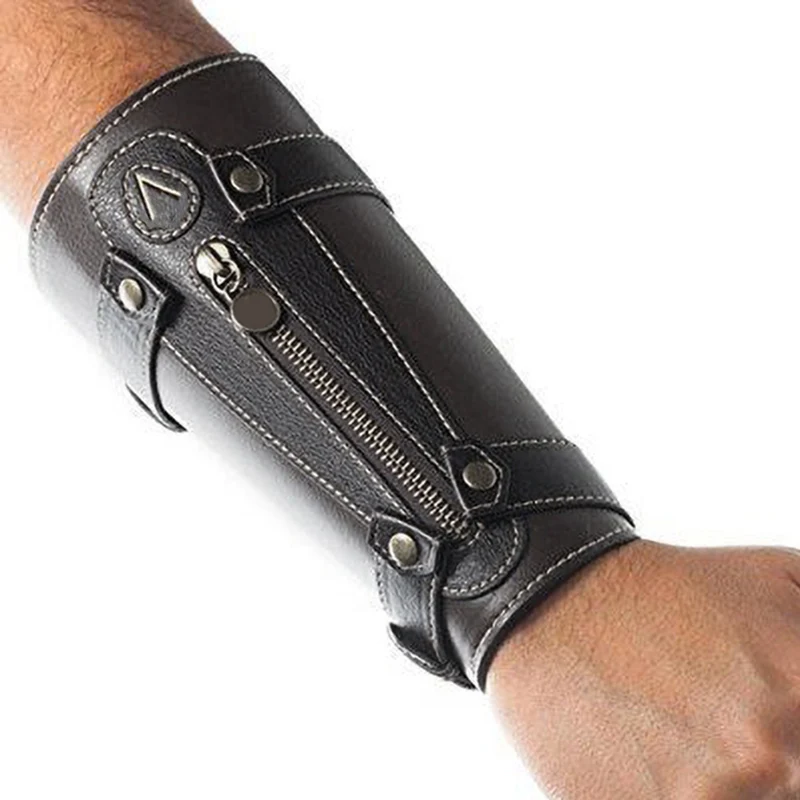 Średniowieczny Assassin Creed ukryte ostrze Wrist Arm Armor nóż miecz mankiet rękawa sztylet Gauntlet Bracer Edward przebranie na karnawał rekwizyty