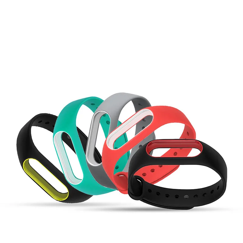 Wrist Strap for Xiaomi Mi Band 2 Colorful Belt Silicone Straps Wrist Band for Miband 2 Smart Bracelet Wearable Smart Accessories