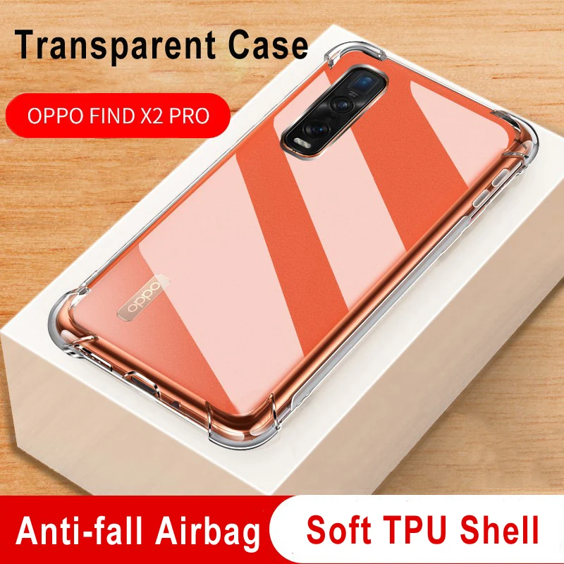 Ultra-thin Anti-fall Airbag Protective Case For OPPO Find X3 X2 Lite Neo Realme GT 8 7 X7 Pro X50 5G 7i V5 V3 Q2 Soft TPU Case