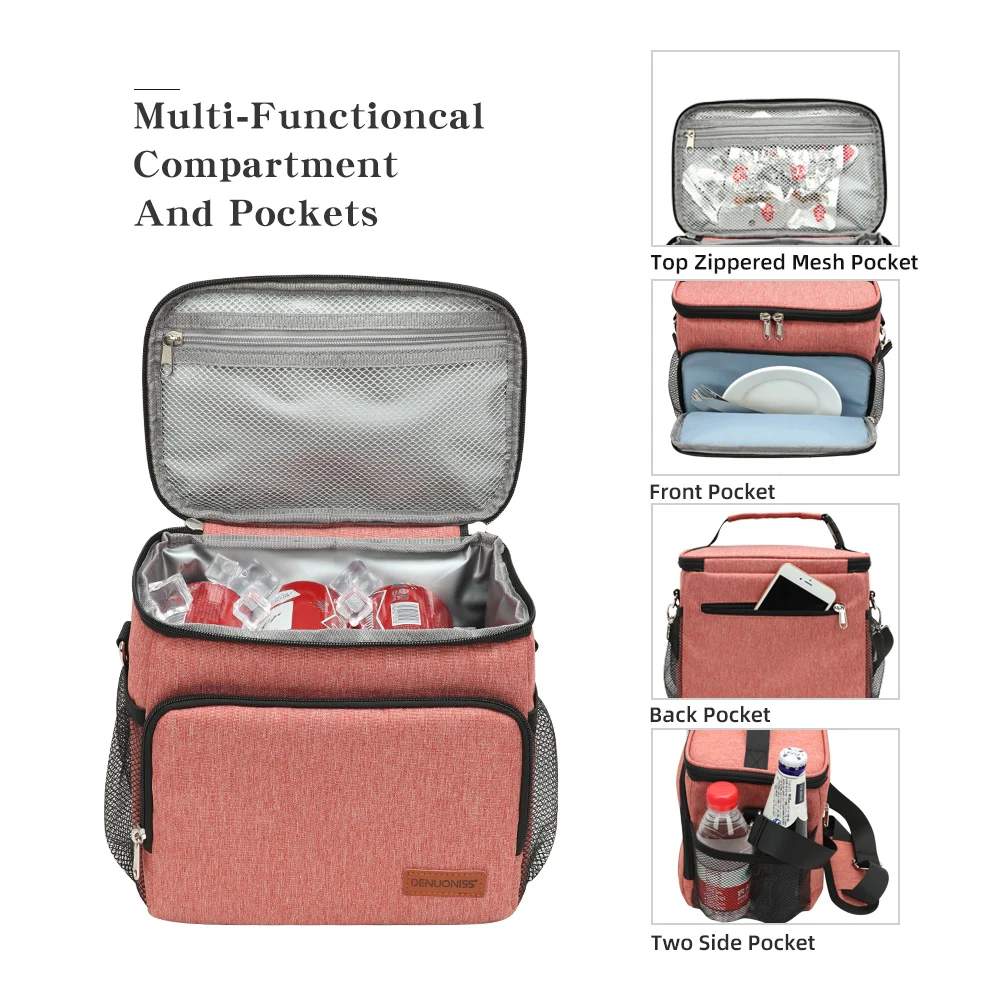 DENUONISS Women/Men Insulated Cooler Bag Portable Picnic Ice Pack Food Thermo Bag Sac Isotherme Car Thermal Refrigerator Bags