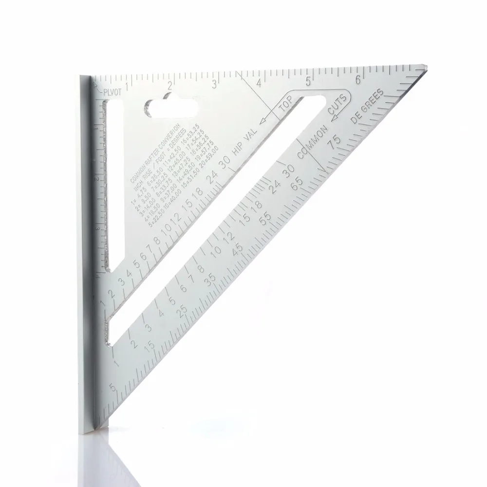 High quality triangulation 90/45 degrees thick angle ruler aluminum alloy woodworking measurement straight Tool Triangle