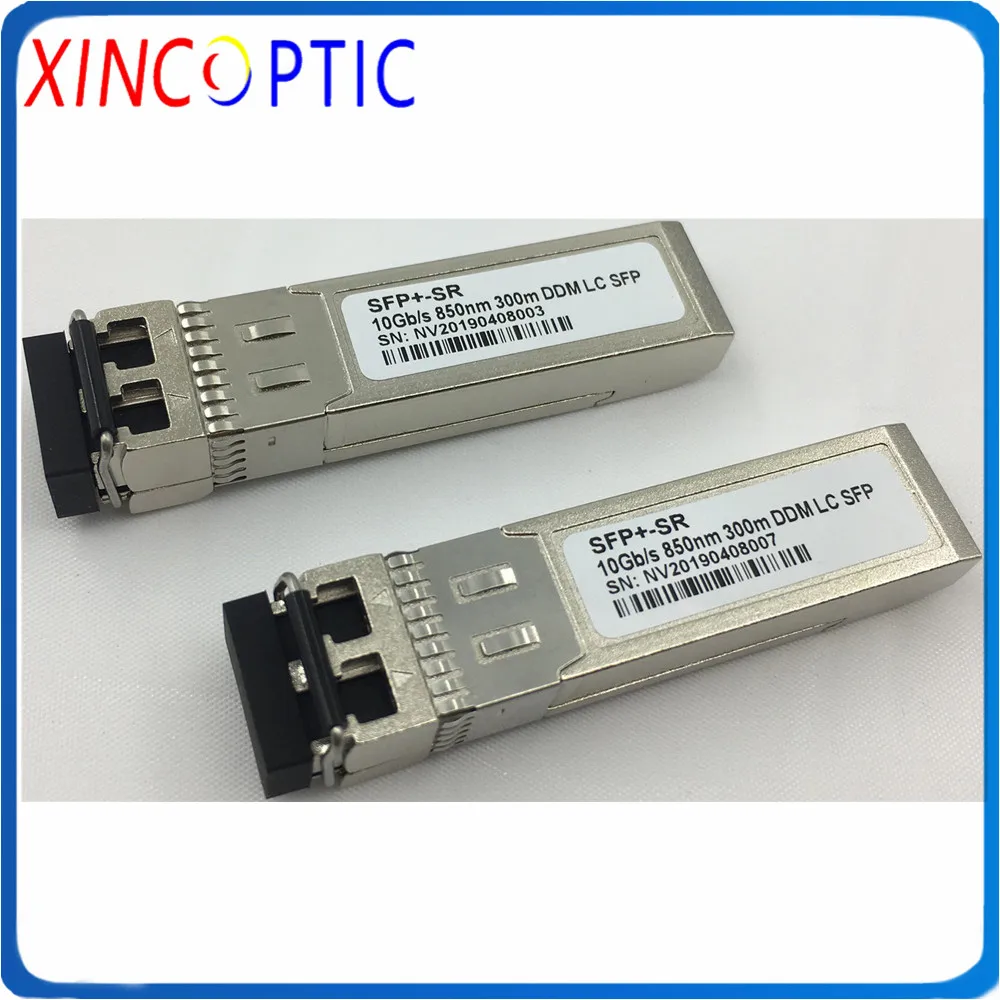 무료 배송 10G 듀얼 파이버 1310nm 220M MM LC SFP + 모듈, 10Gbps 듀얼 파이버 멀티 모드 850nm 300m LC 커넥터 SFP + 트랜시버