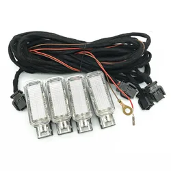 Car interior halogen Lamp footwell light wiring harness For Audi A3 S3 A4 A5 A6 A7 A8 Q3 Q5 TT Seat Leon Ibiza Toledo vw Bora