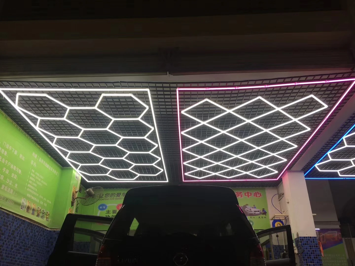 GE8012 110lm/w High CRI Square Shape LED Garage Lighting Car Detailing Lights