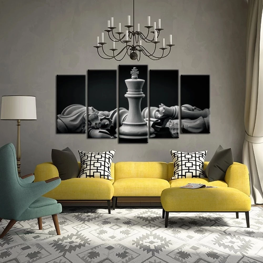 

Checkmate! The Queen in Chess Picture Wall Art Canvas Prints Artwork Painting for Office Home Wall Decor Poster Dropshipping