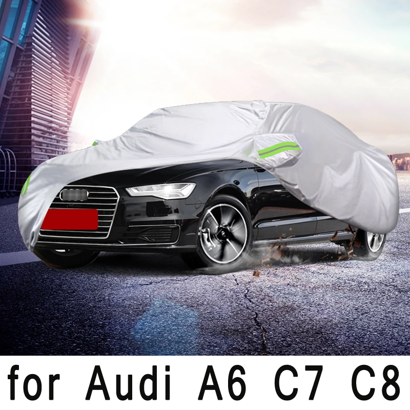 

Full Car Covers Outdoor Sun UV Protection Dust Rain Snow Oxford cloth Protective For Audi A6 C7 C8 Sedan Accessories