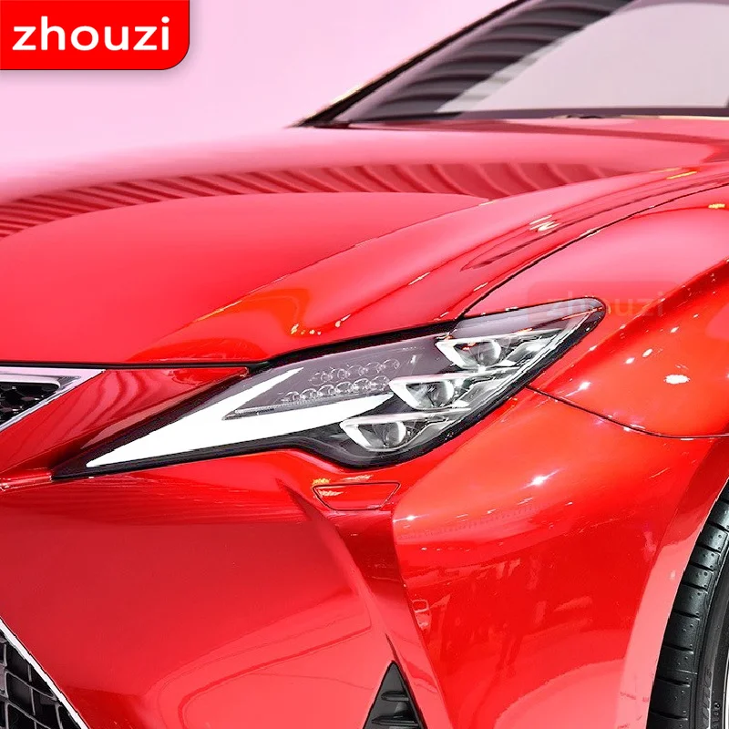 For Lexus RC F RC350 Facelift 2019 2020 Car Headlight Tint Smoked Black Protective Film Transparent TPU Sticker Accessories