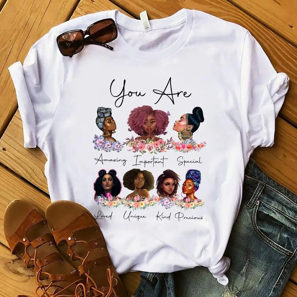 

God Says You Are Queen Print Black Girl Magic T Shirt Graphic Tees Shirt Femme Black Lives Matter Tshirt Dope Melanin T Shirts