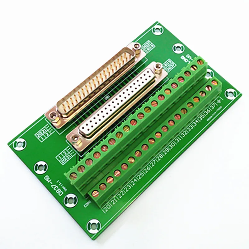 

D-SUB DB37 Male and Female Header Breakout Board, Terminal Block, Connector.