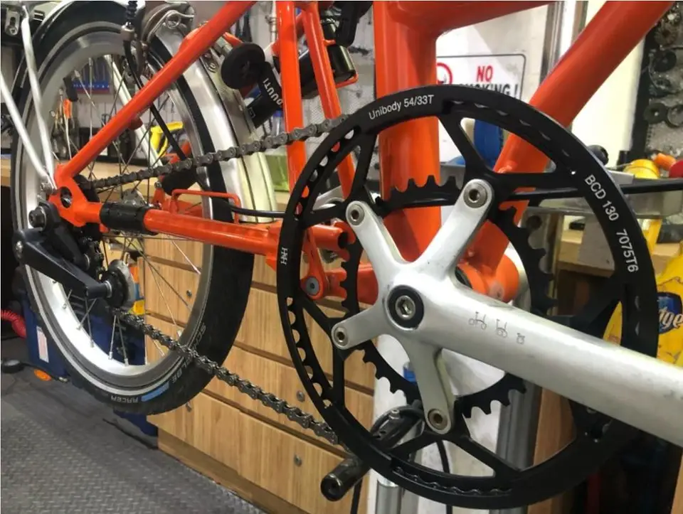 H&H 54/33T Chain-Guard Intergrated Chainring for Brompton Folding