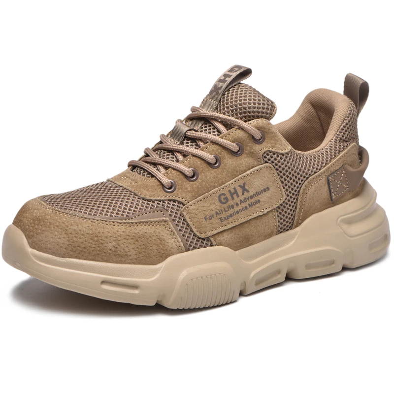 男性用鋼のつま先の安全靴,耐パンク性の作業靴,不滅のブーツ,ケブラーインソール,耐衝撃性,保護スニーカー,2022