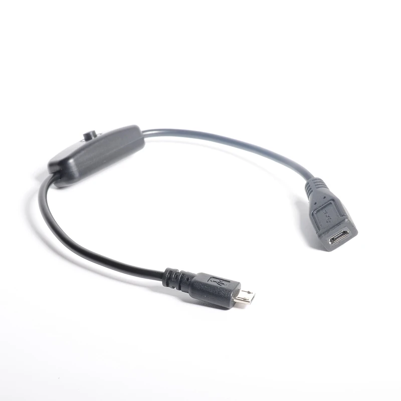 Micro USB Weiblichen zu Männlichen Kabel Raspberry Pi 3,Pi 2,B +, null W Power Switch Kabel