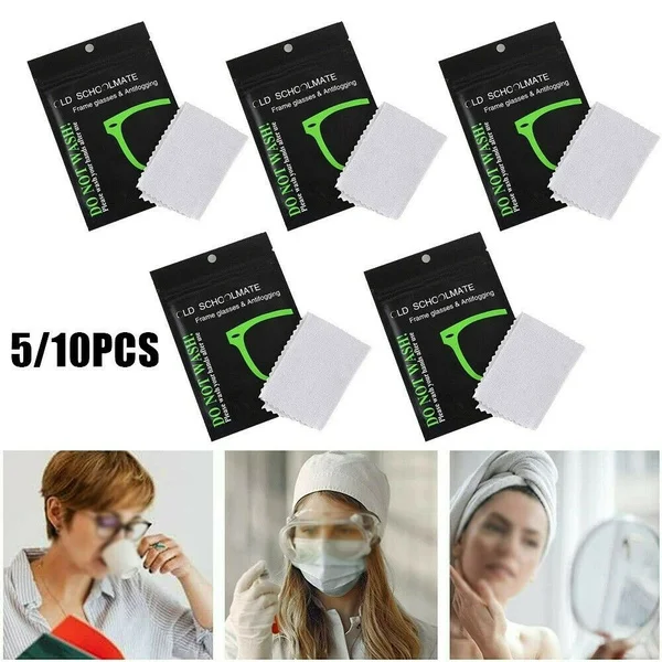 

10/5Pcs Nano Anti-fog Glasses Cloth Reusable Glasses Wipes Eyeglass Sunglass Lens Cloth Defogger Glass Wipe Pre-moistened Wiping