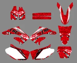 Motorcycle Team Full Plastic Graphics Background Sticker Decal Kits for Honda CRF450R CRF450 2002 2003 2004 CRF 450 R 450R