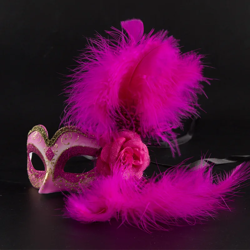 Feather Mask Female Venice Masquerade Party Sexy Adult Mask Half Face Princess Beauty Face Mask