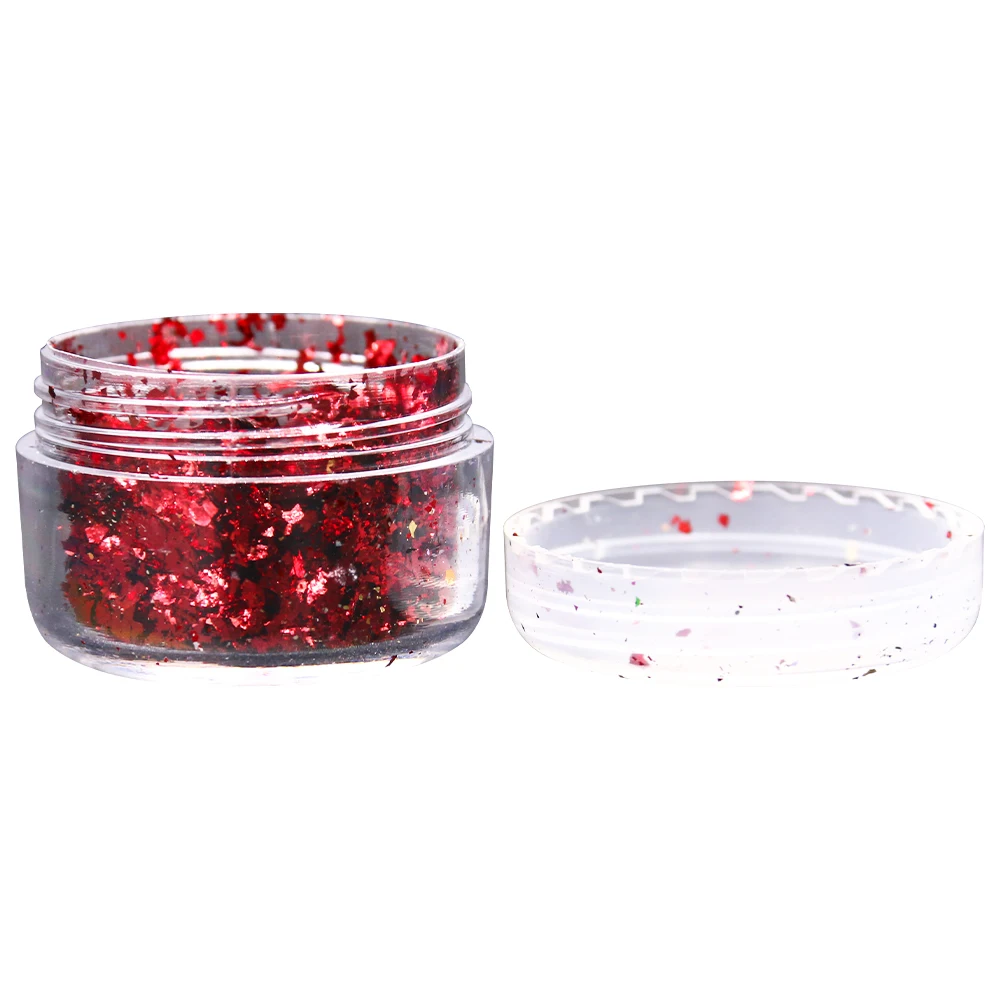 Imitation Gold Foil Fragment Red Nail Glitter for DIY Nails Sticker Art Nail Decorations Multi Color Gold Leaf Flakes