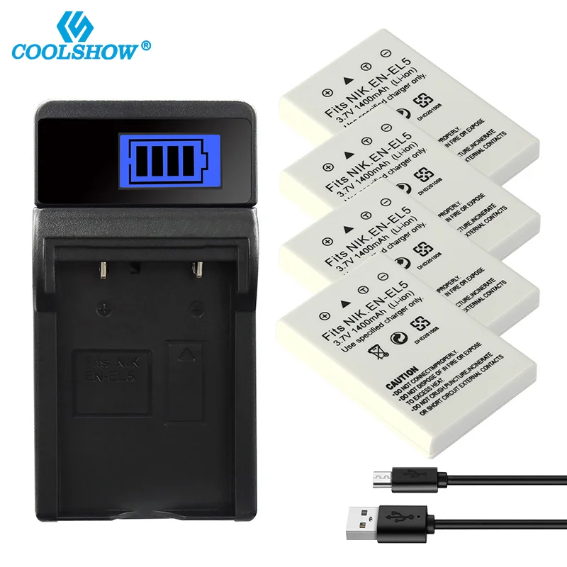 ENEL5 EN EL5 EN-EL5 1400mAh Bateria para Nikon Coolpix P90 P100 P5000 P5100 5200 7900 P6000 P500 P510 P520 530 Baterias Da Câmera