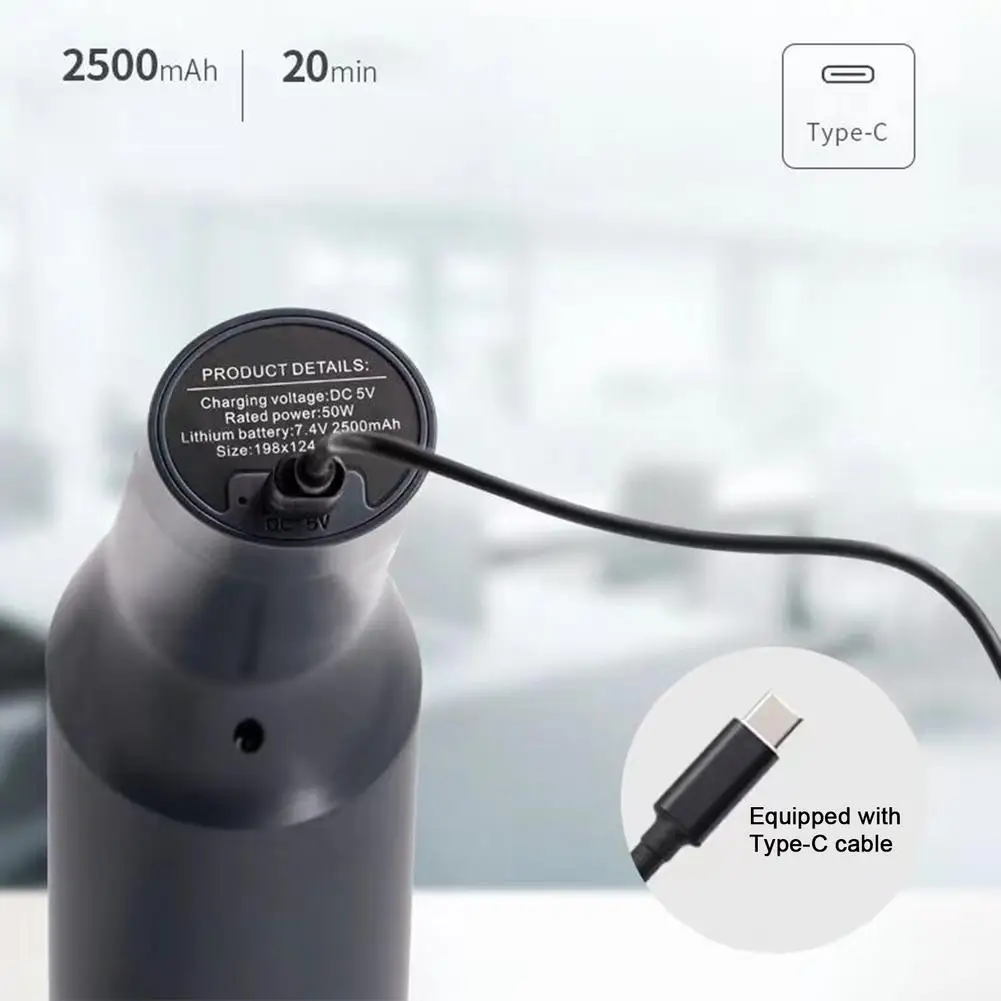Spolverino elettrico a batteria ricaricabile di tipo C per spolverino elettrico per tastiera del Computer pulizia della fotocamera auto piccolo apparecchio