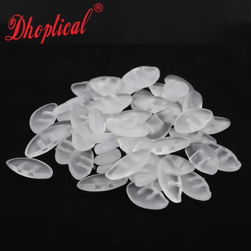 25Pair Push-in Silicone Eyeglass Nose Pads 16mm Black White Available Soft Anti-slip Glasses Nose Support Replacement Optical