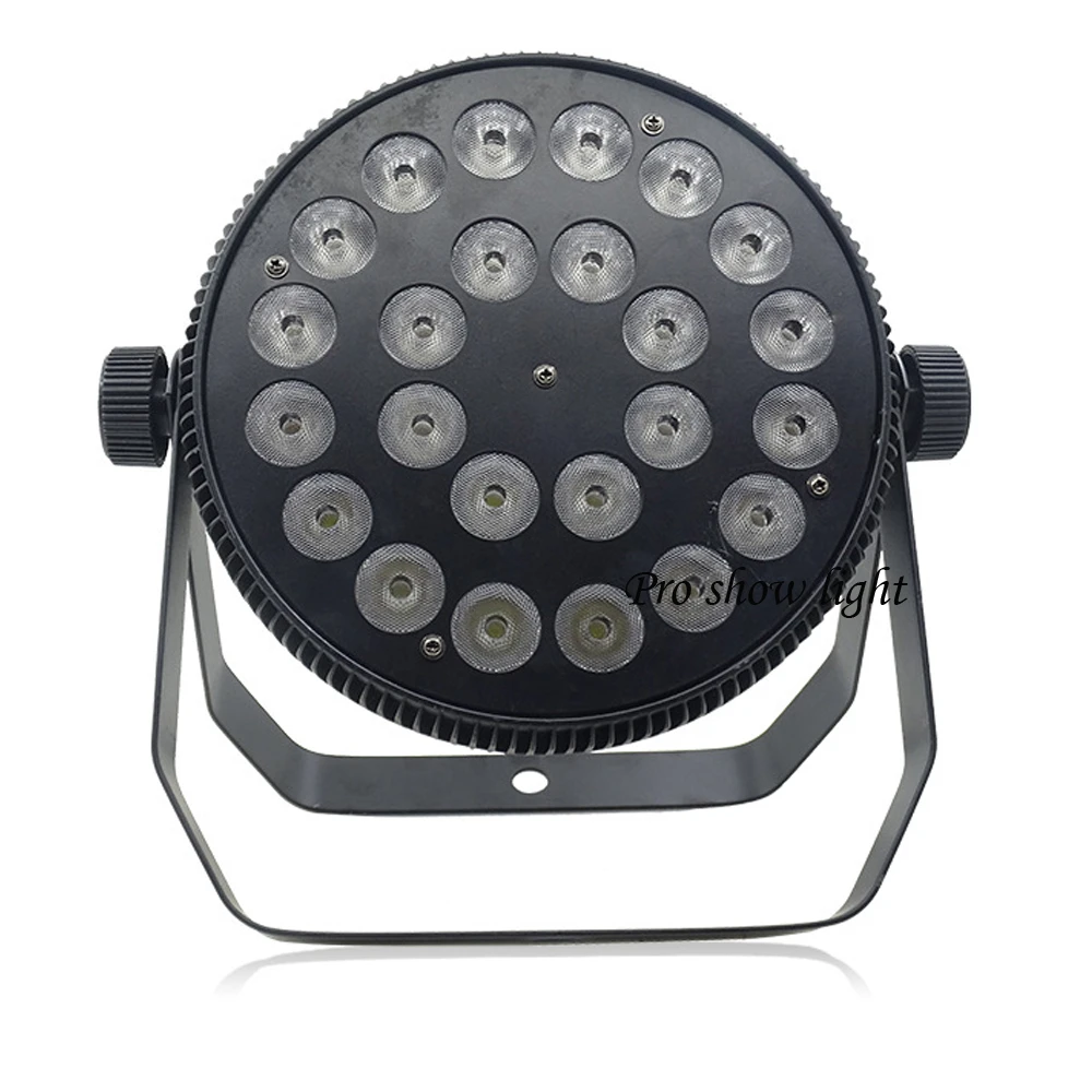 Aluminum Par LED 24X18W RGBWA UV 6IN1 LED Par Light Slim Flat Par Light DMX512 Par UV Professional Stage Lighting DJ Equipments