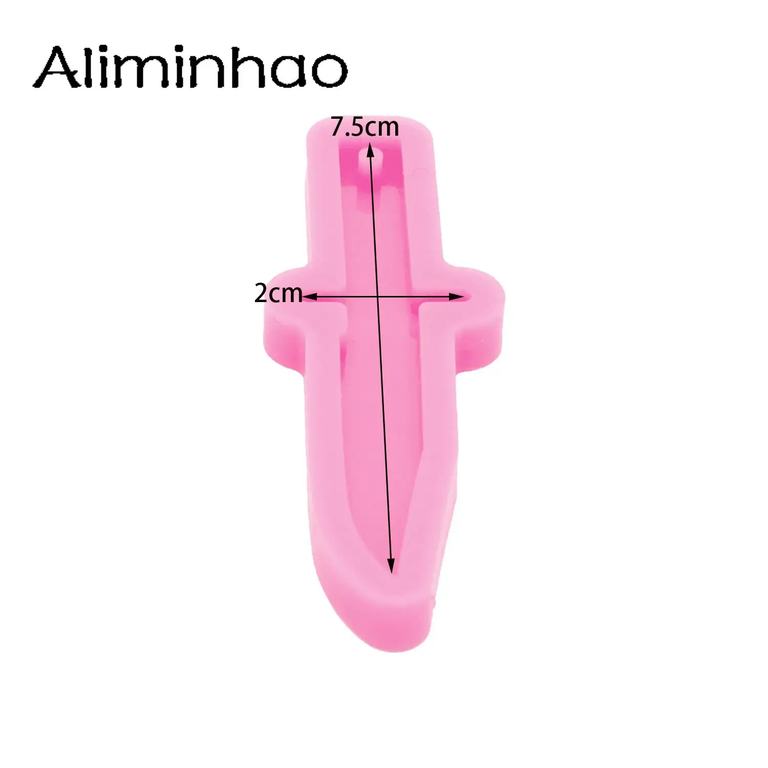 DY1129 Shiny Knife and Dagger Keychain Resin Silicone Mould, Crafts with Epoxy Art Diy DIY Handmade Charms Mold, Mold Chocolate