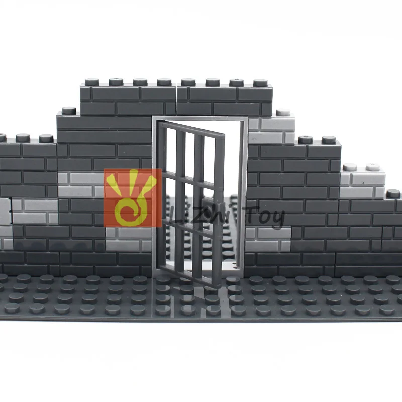 

MOC Brick Compatible 60621 Door 1x4x6 Prison Gate with Barred Grille Enlighten Building Blocks Educational Toys Assembles