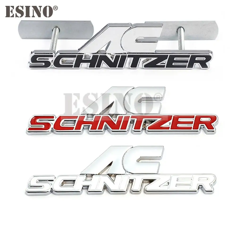 Car Styling 3D Metal Chrome Zinc Alloy Emblem Car Grill Badge Body Trunk Adhesive Emblem Auto Accessory for AC Schnitzer