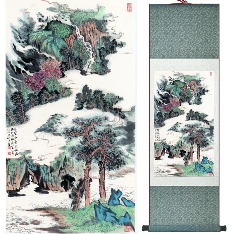 

landscape painting Home Office Decoration Chinese scroll painting mountain and River paintingPrinted painting060501