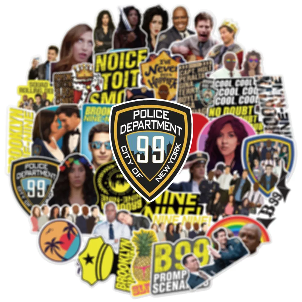 10/50PCS Brooklyn Nine Stickers for DIY Stationery Decal Pegatina Motorcycle Skateboard Laptop Guitar Sticker