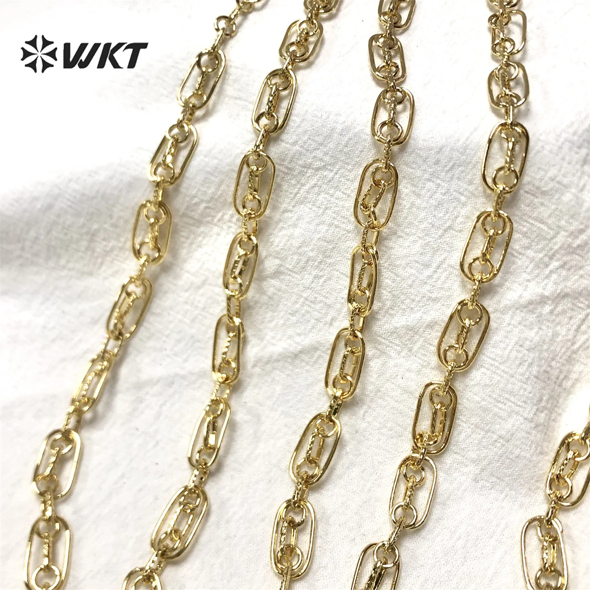 

WT-BC181 WKT Fashion Yellow Brass With Gold Plated Attractive Design Style Chain So Nice Jewelry Findings For Gift